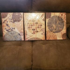 BNIB 3PC 12 X 16  canvas WALL ART SET